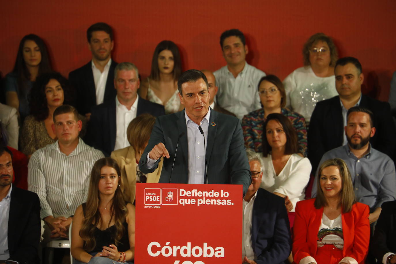 El acto de Pedro Sánchez en Córdoba, en imágenes