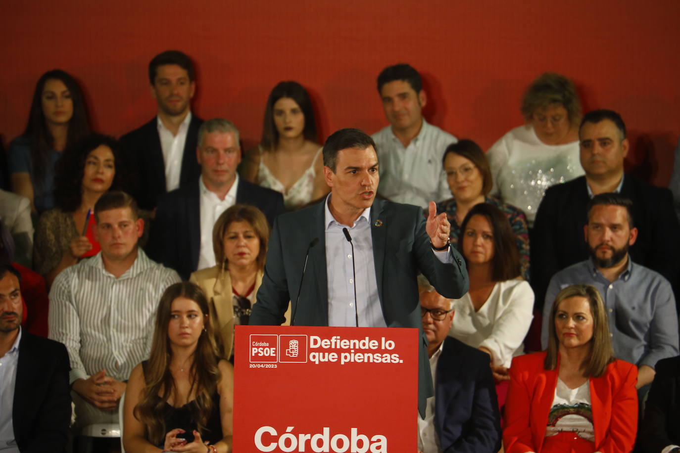 El acto de Pedro Sánchez en Córdoba, en imágenes