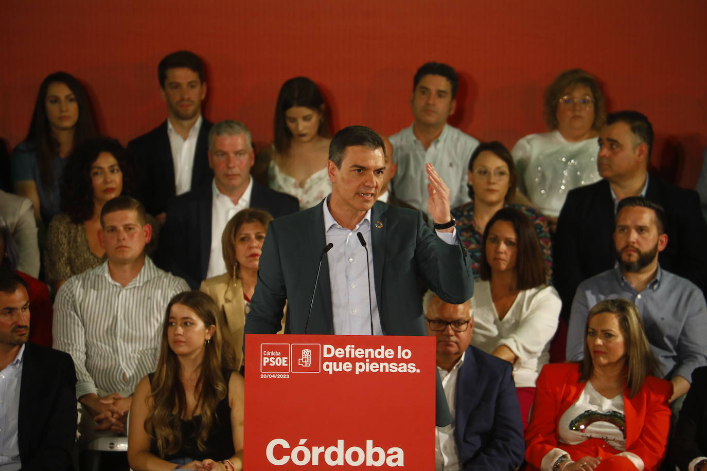 El acto de Pedro Sánchez en Córdoba, en imágenes