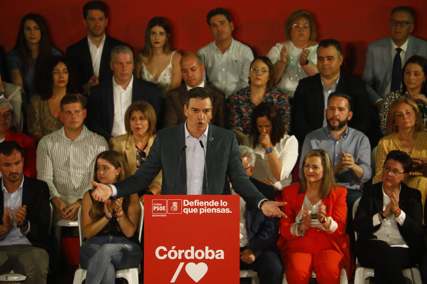 El acto de Pedro Sánchez en Córdoba, en imágenes