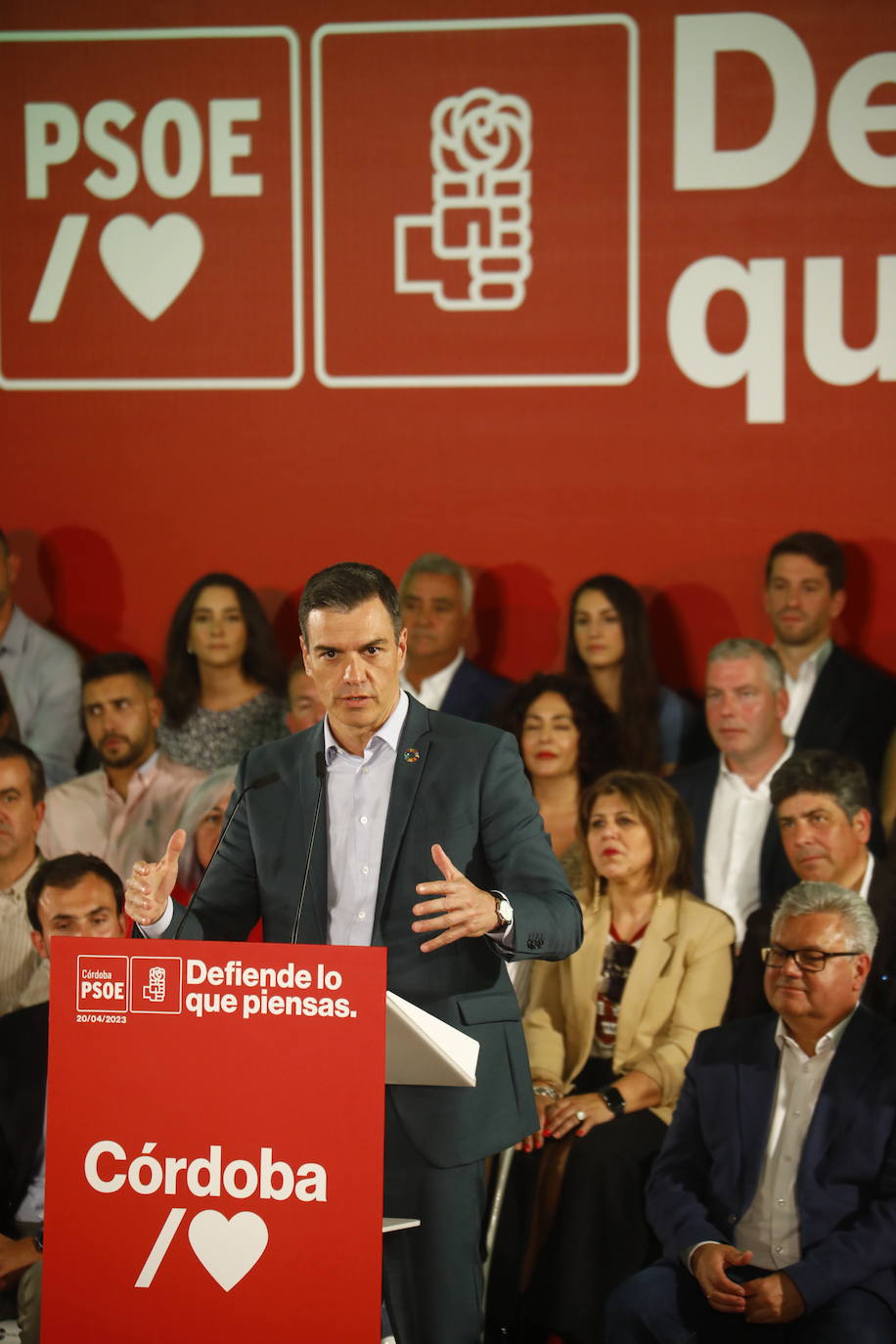 El acto de Pedro Sánchez en Córdoba, en imágenes