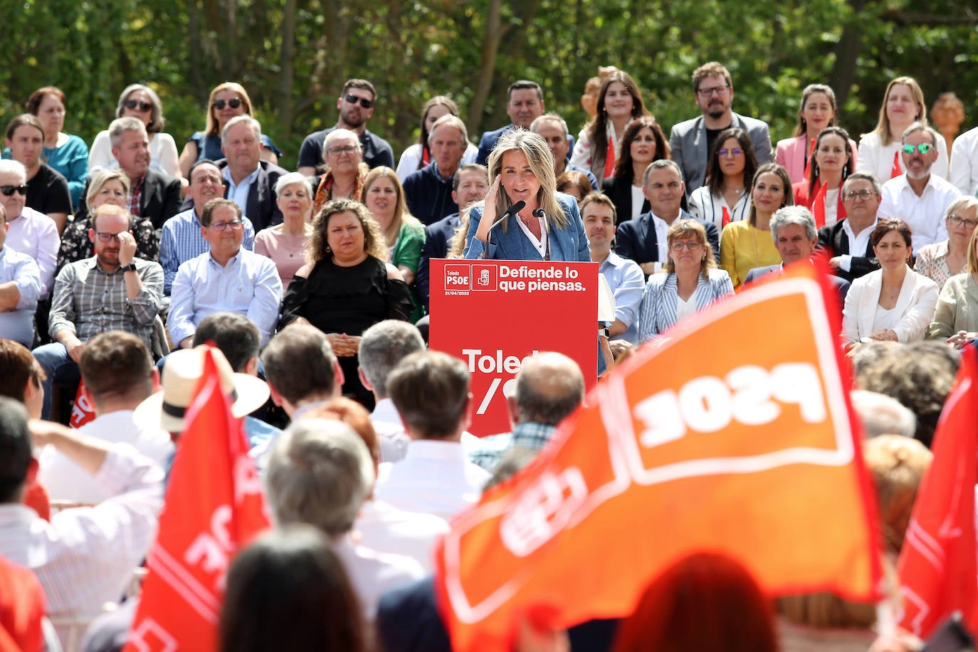 El mitin de Pedro Sánchez en Toledo, en imágenes
