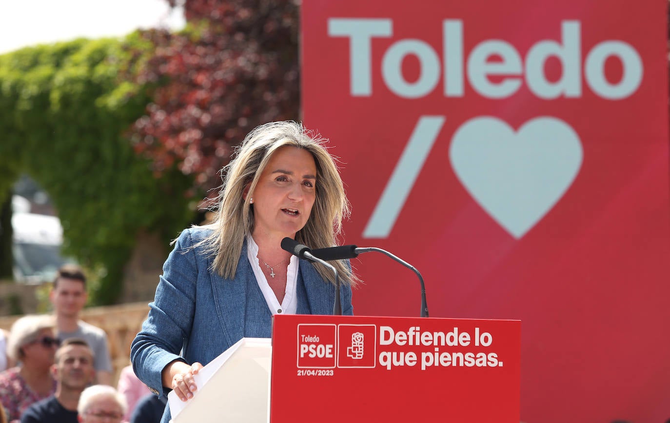 El mitin de Pedro Sánchez en Toledo, en imágenes