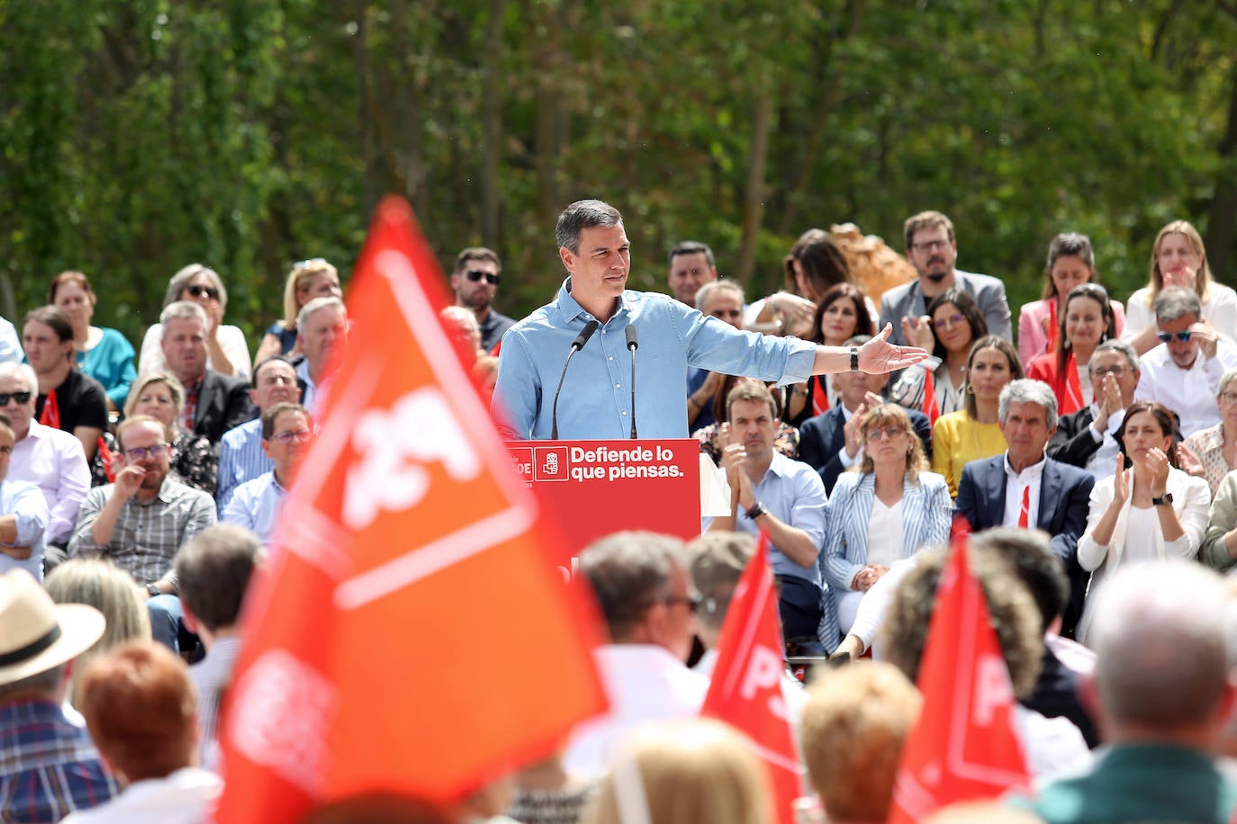 El mitin de Pedro Sánchez en Toledo, en imágenes