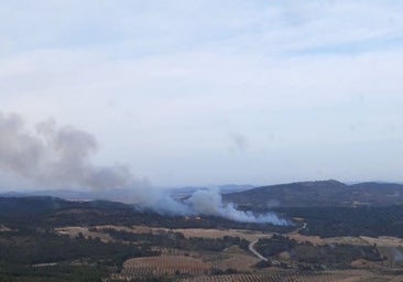 Continúan los trabajos de extinción del incendio forestal de Ayna