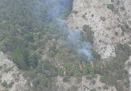 Los bomberos apagan el incendio de Málaga declarado este sábado