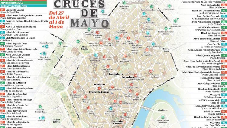 Cruces de Mayo Córdoba 2023 | ¿Cuáles son las imprescindibles? Mapa y todos los detalles de la cita
