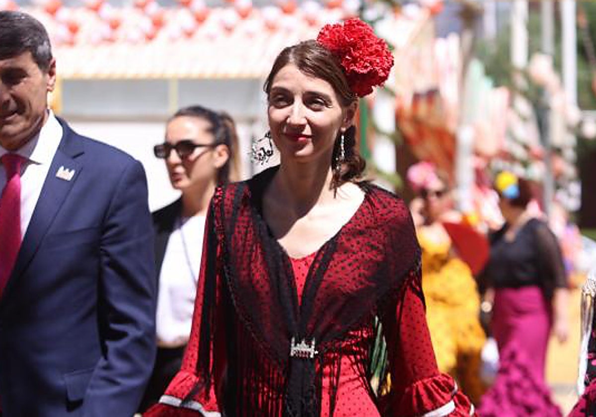 La ministra de Justicia, Pilar Llop, este lunes durante su visita a la Feria de Abril de Sevilla