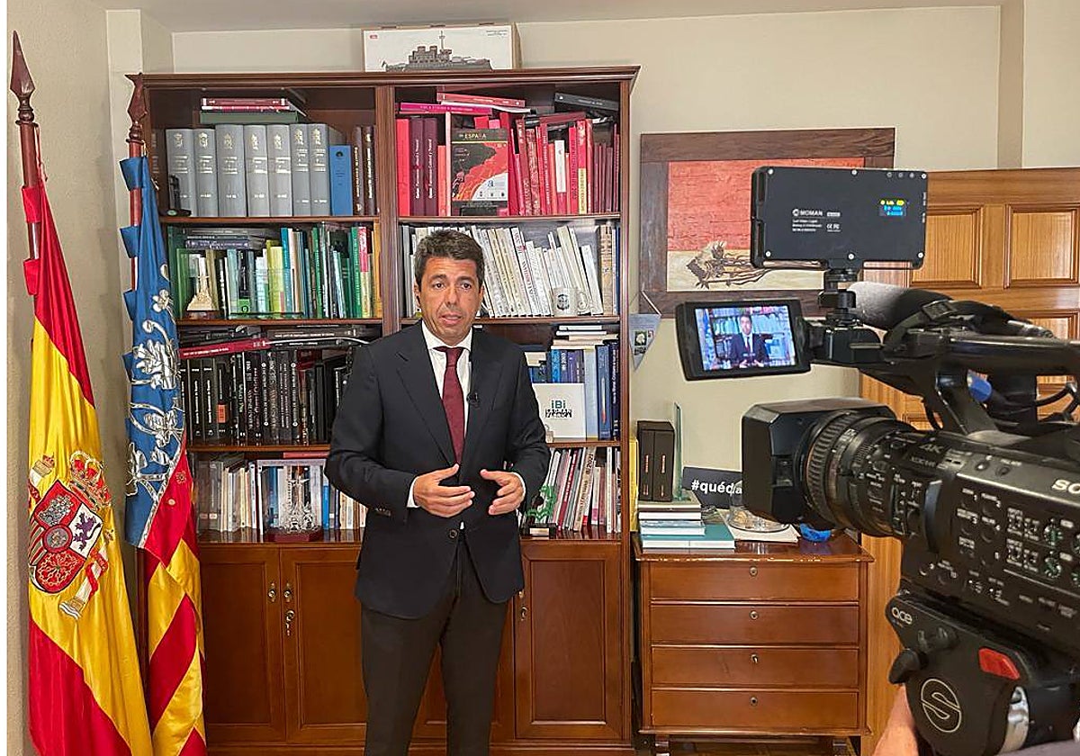 Imagen de Carlos Mazón durante su intervención en Espejo Público