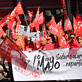 Trabajadores y sindicatos toman «sin miedo» la calle en cinco puntos de Canarias