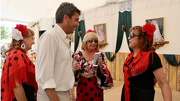 Mazón en la Feria de Sevillanas de Pilar de la Horadada