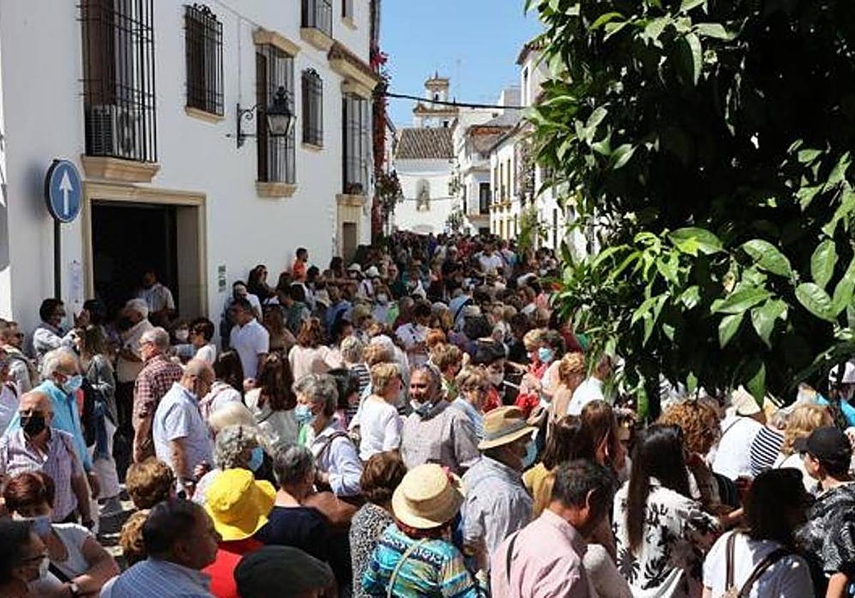 Visitantes en los Patios de Córdoba durante el primer fin de semana del año pasado