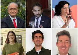 Estos son los currículums de los seis principales candidatos a las elecciones municipales de Málaga 2023