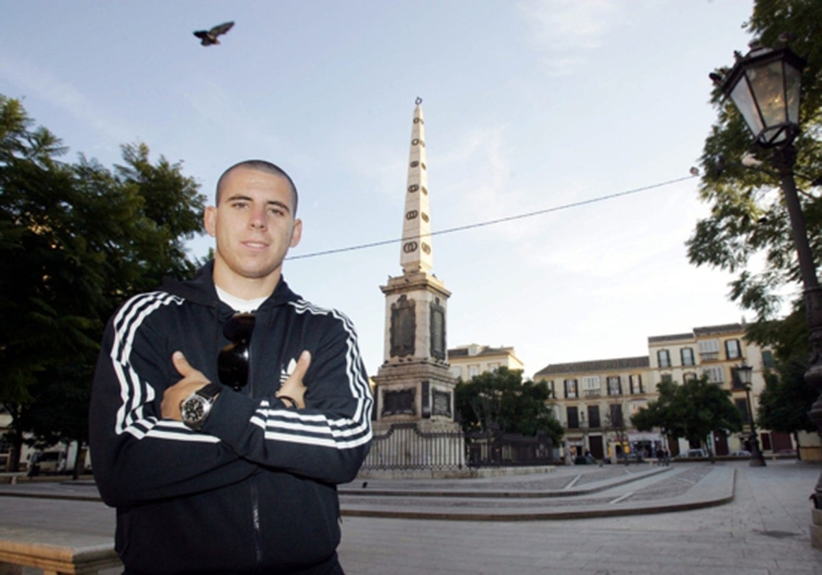 Koke en la Plaza de la Merced de Málaga