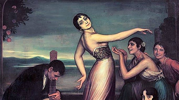 Imagen del cuadro 'Alegrías' de Julio Romero de Torres