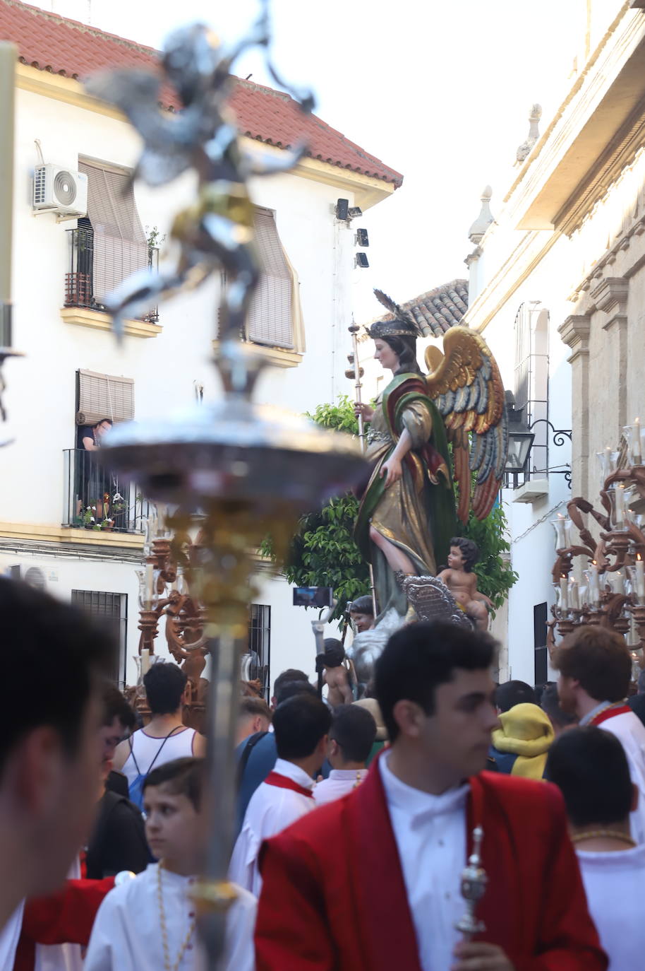 La procesión de San Rafael en rogativas por la lluvia en Córdoba, en imágenes