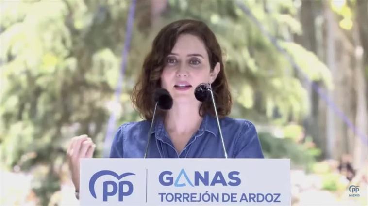 Ayuso: "Quiero que los ciudadanos vivan como los líderes de la izquierda"