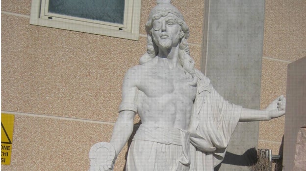 Escultura del conjunto de la Historia de Córdoba que se encuentra en Italia