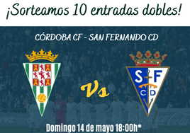 ABC Córdoba te regala diez entradas dobles para el Córdoba CF - San Fernando del domingo 14