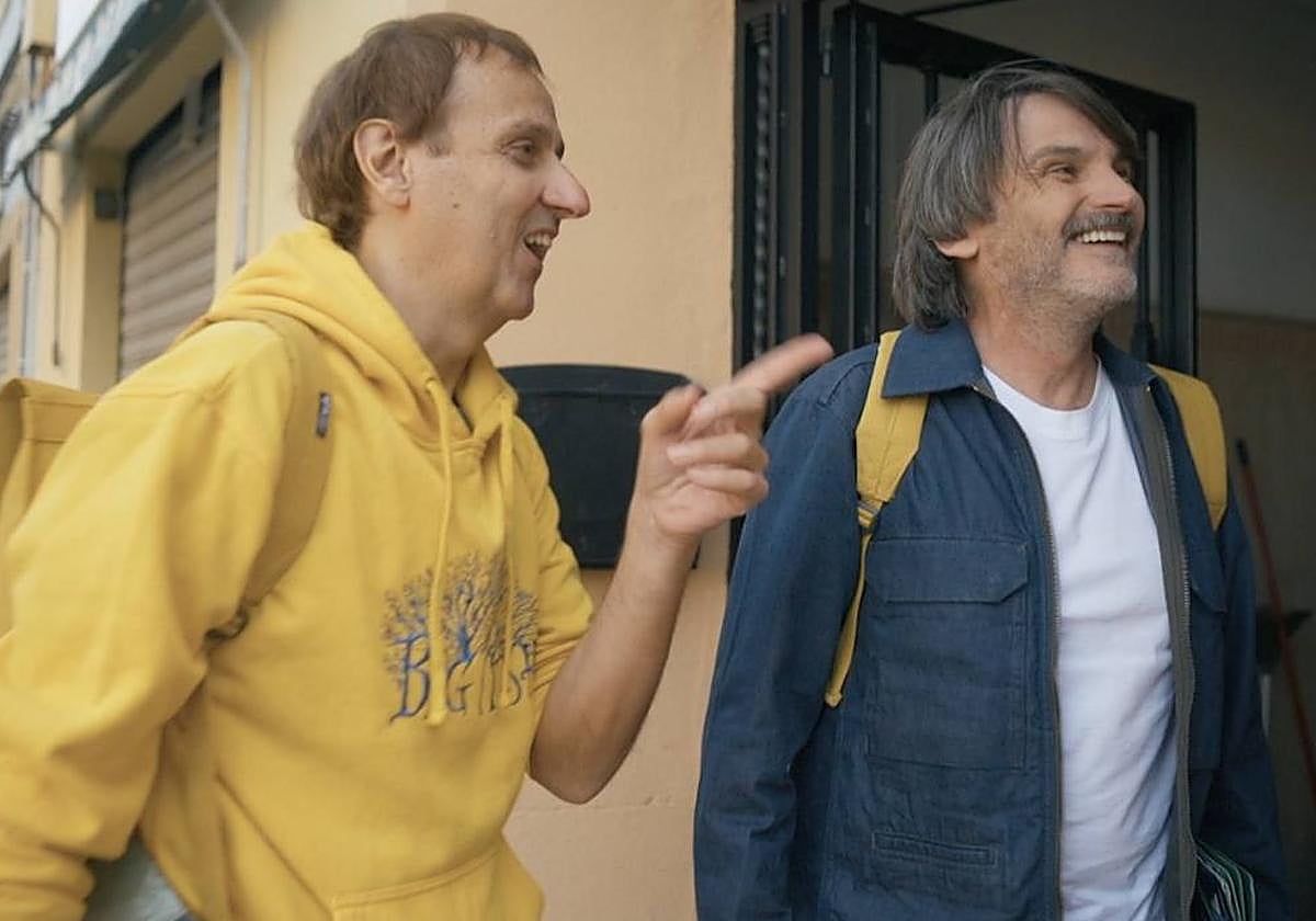 Captura de una de las promos, en las que se ve a Fernando Tejero con el presentador del programa