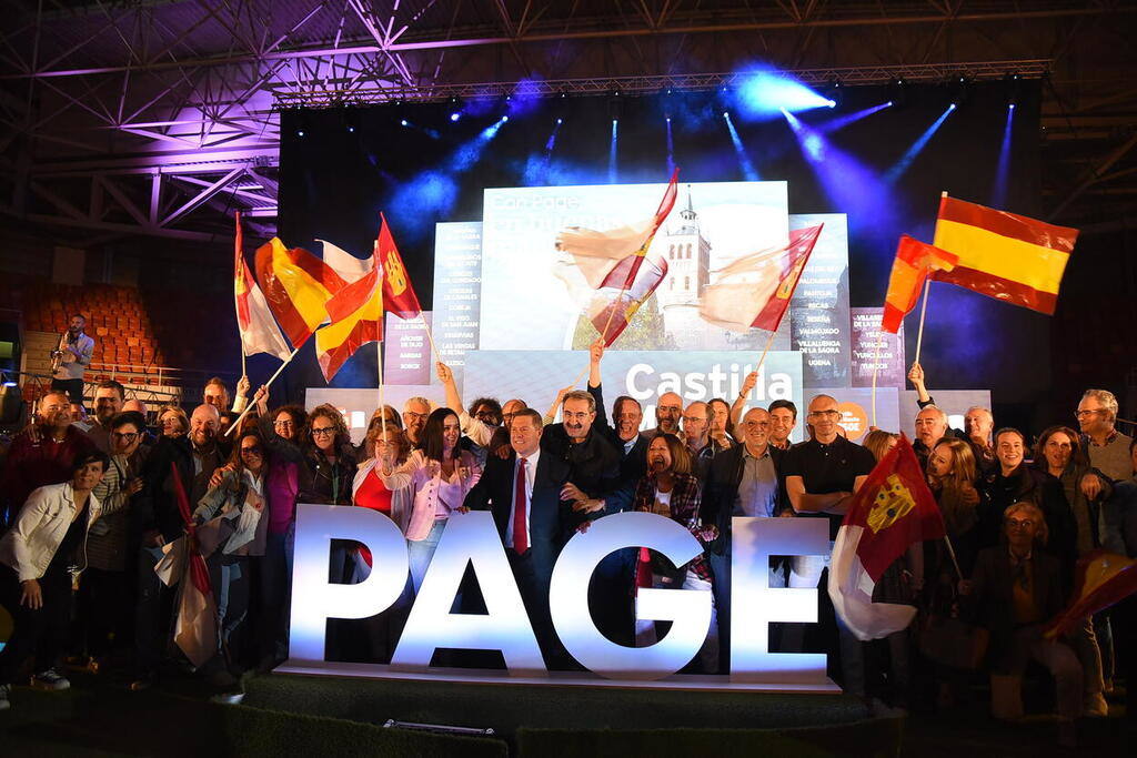 Emiliano García-Page, presidente de CLM y candidato a la reelección del PSOE, en Illescas (Toledo)