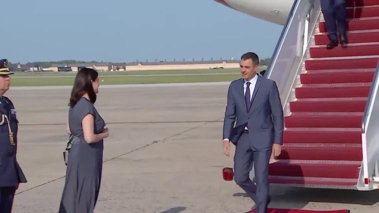Sánchez aterriza en Washington para reunirse con Biden
