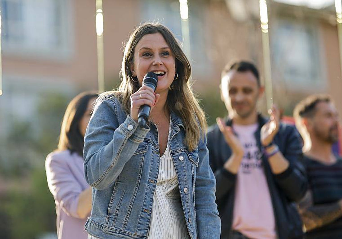 Jacinto, en un acto durante el primer fin de semana de la campaña