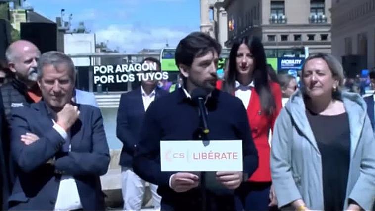 Vázquez (Cs) dice que Aragón "no es un peaje para llegar a Moncloa"