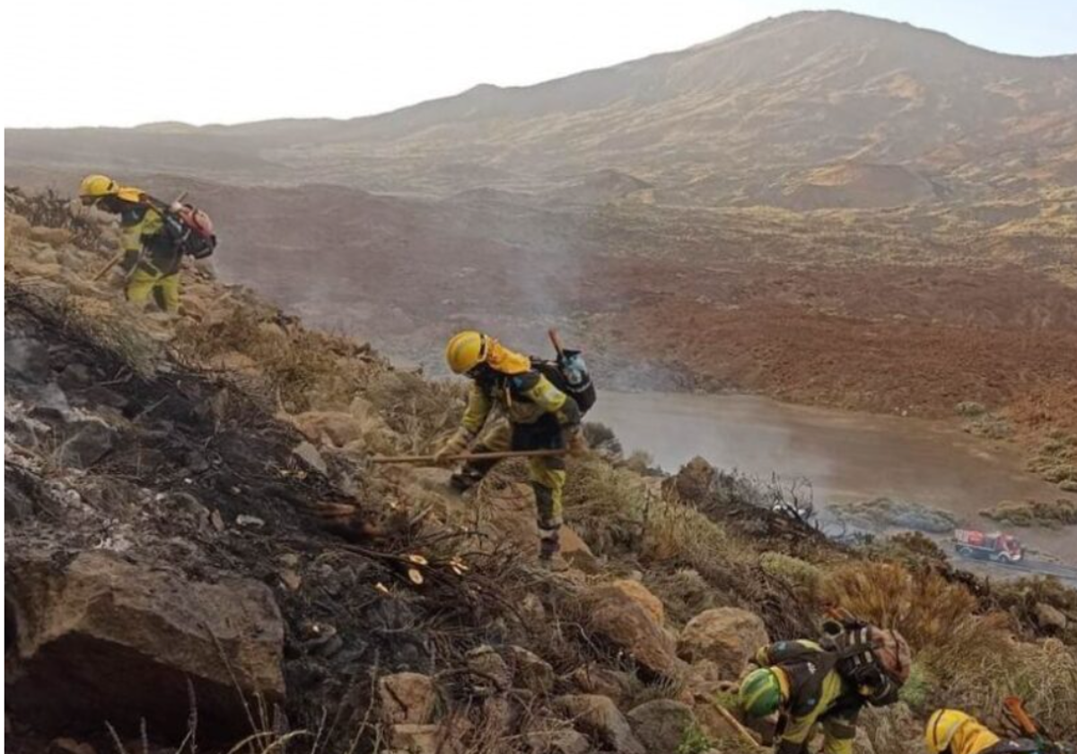 Tareas de reemate en el PN Teide