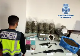 Detienen a un okupa polaco que cultivaba marihuana y tenía armas de guerra en Alicante
