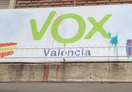 Vox sufre un ataque vandálico en su sede de Valencia perpetrado por organizaciones independentistas