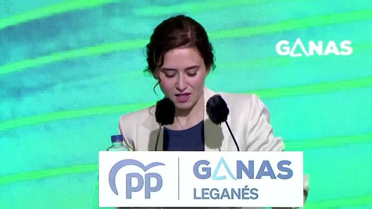 Ayuso dice que llega una "oleada de cambio" frente a un socialismo que "empobrece"