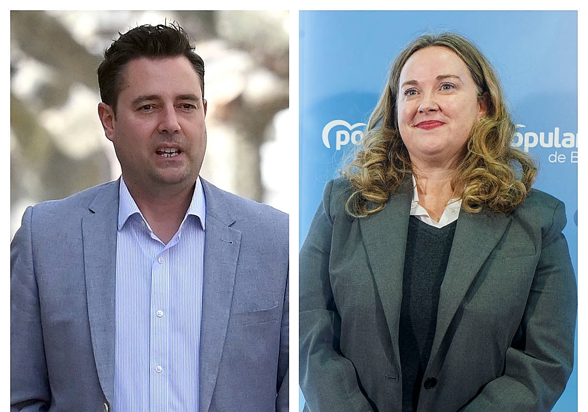 El candidato socialista Daniel de la Rosa y la candidata popular Cristina Ayala