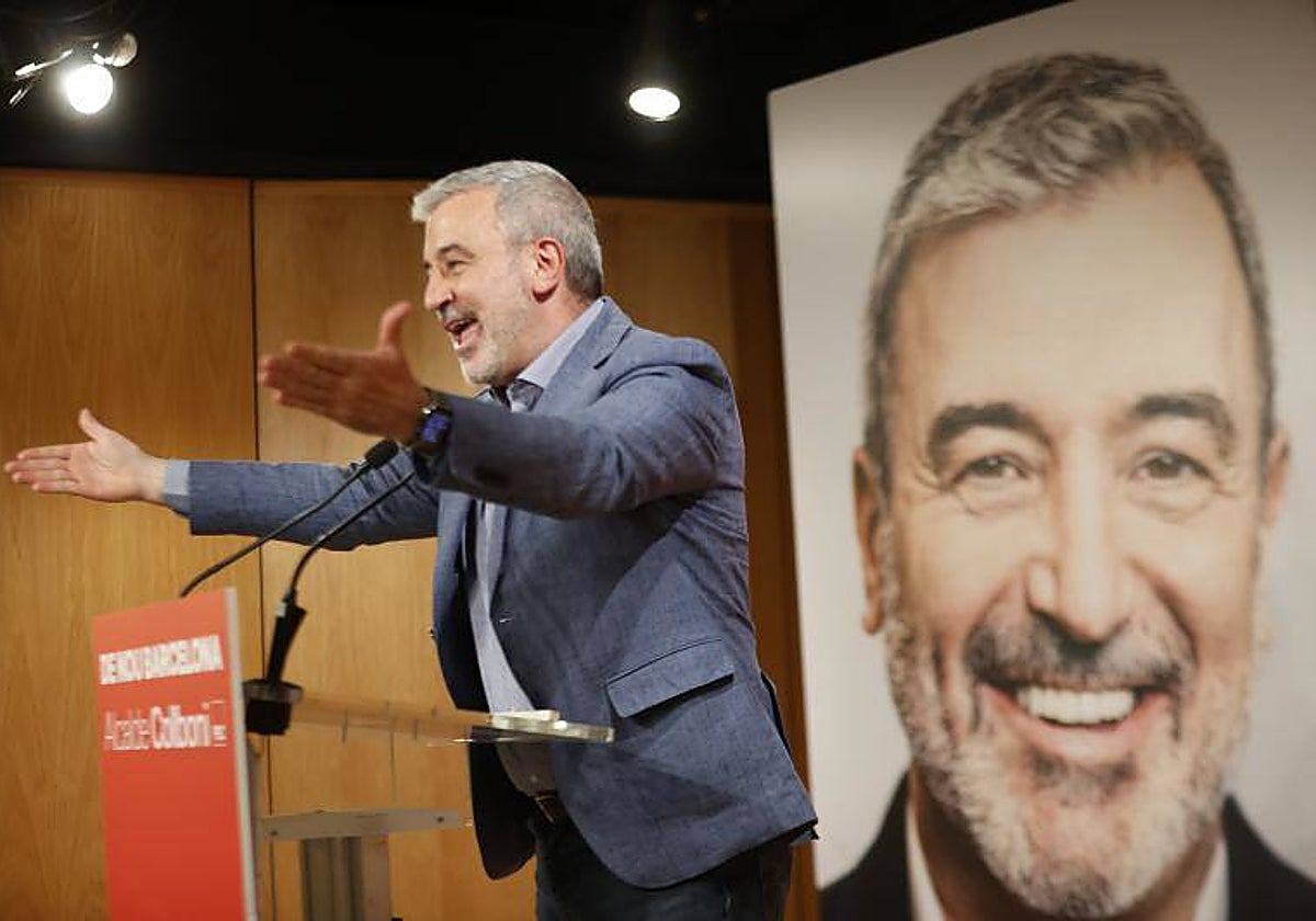 Collboni, en un acto durante la recta final de su campaña