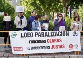La ministra Llop, recibida en Valladolid entre protestas de los funcionarios de Justicia