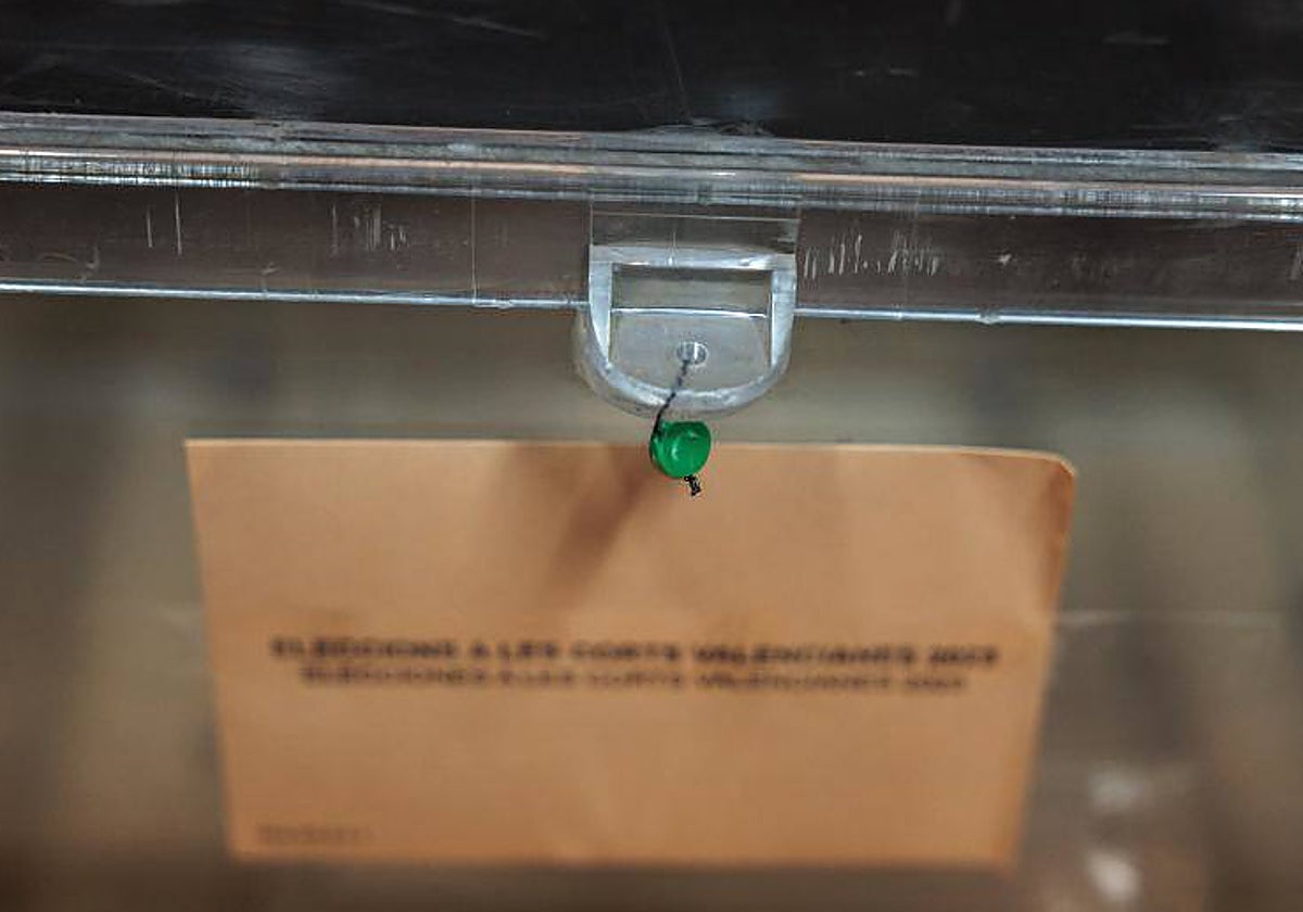 Una urna electoral cerrada