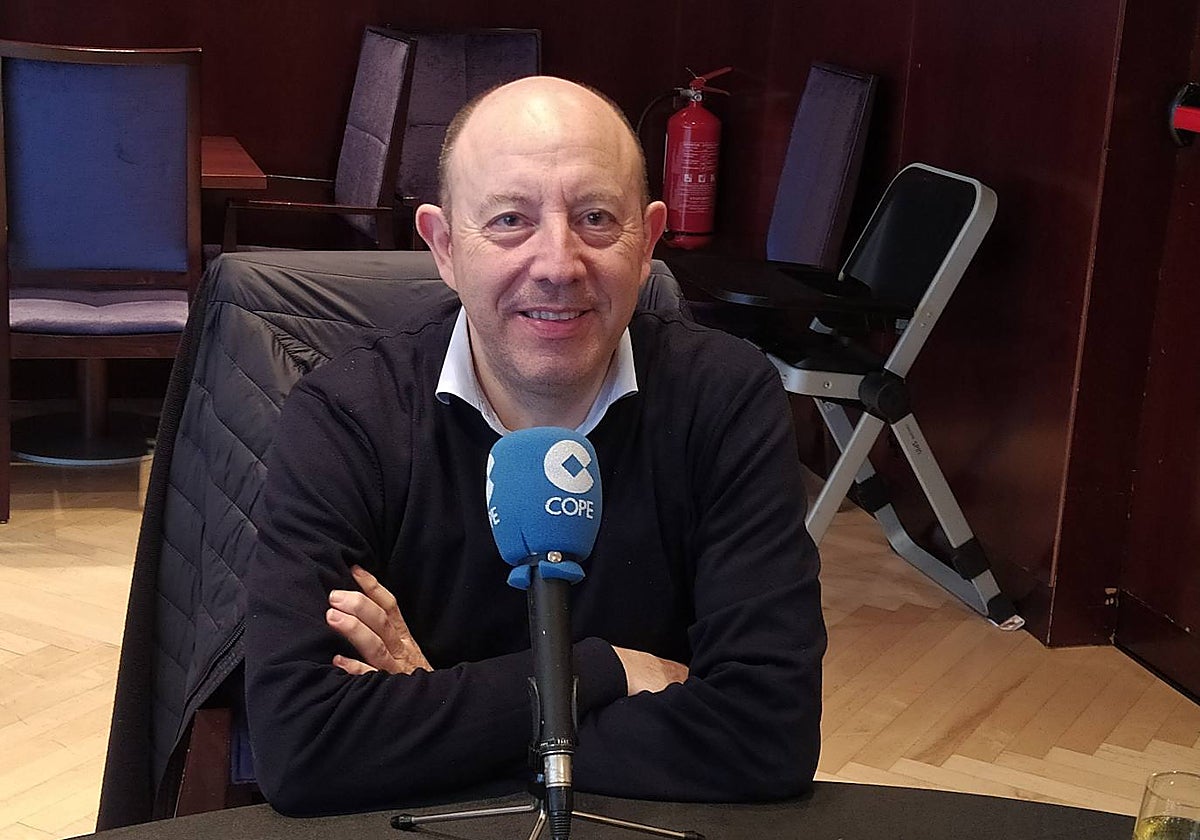 Gonzalo Bernardos, durante la grabación del programa