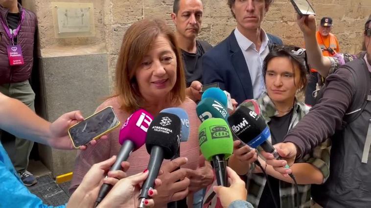 Armengol vota en Palma con "ilusión y fuerza"
