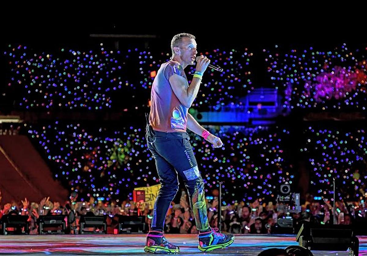 Cris Martin, cantante de Coldplay, este miércoles en Barcelona