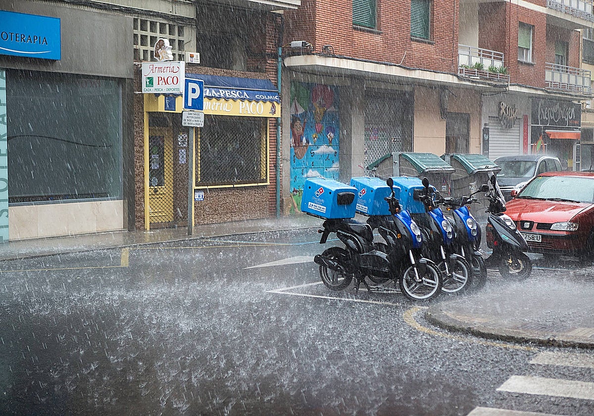 Tormenta en Zamora, en una imagen de archivo