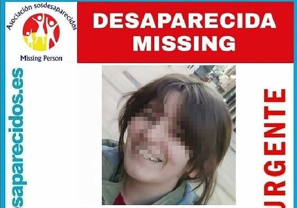 Cartel de búsqueda de la menor