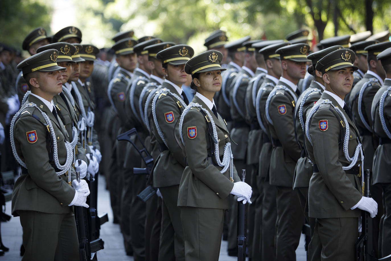 Autoridades participando en el Día de las Fuerzas Armadas en Granada