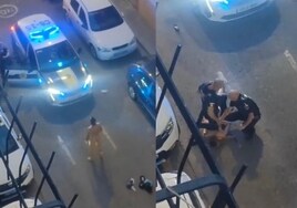 El vídeo de la detención de un hombre desnudo que mordió a un policía en Castellón