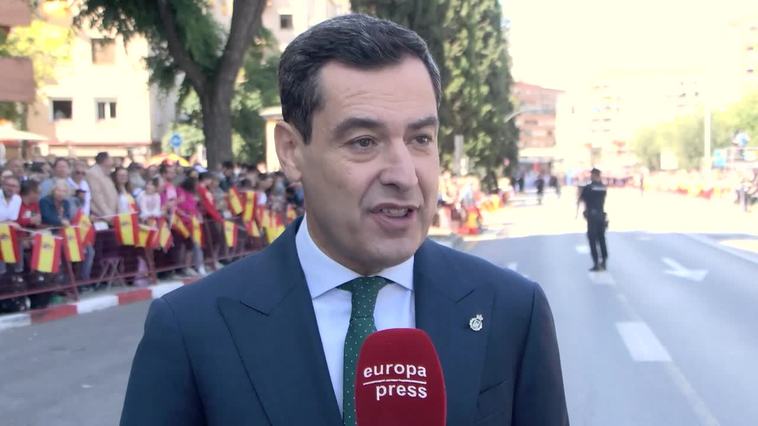 Moreno destaca la vinculación de las Fuerzas Armadas con Andalucía