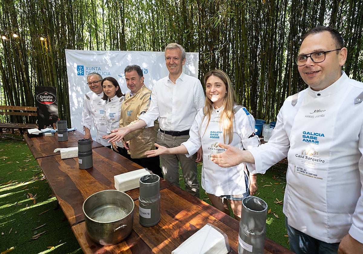 Rueda, este lunes en Santiago rodeado de chefs con estrellas Michelin