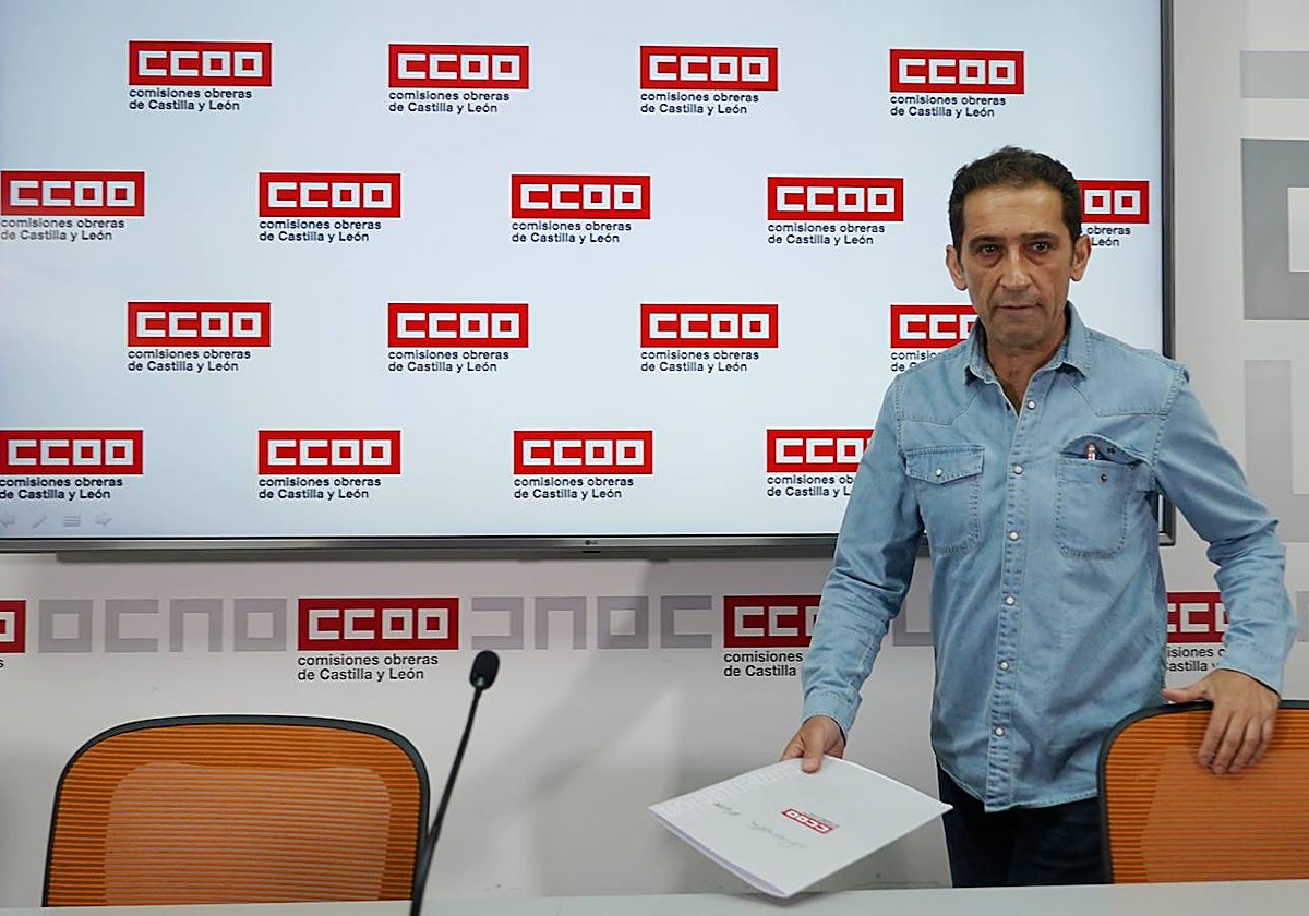 El secretario general de CCOO en Castilla y León, Vicente Andrés