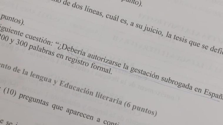 El caso de gestación subrogada de Ana Obregón, entre los temas de la selectividad