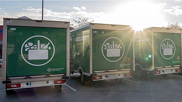 Imagen de una furgoneta de reparto de Mercadona