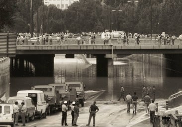 La tormenta perfecta que inundó la M-30 y el Bernabéu en 1995