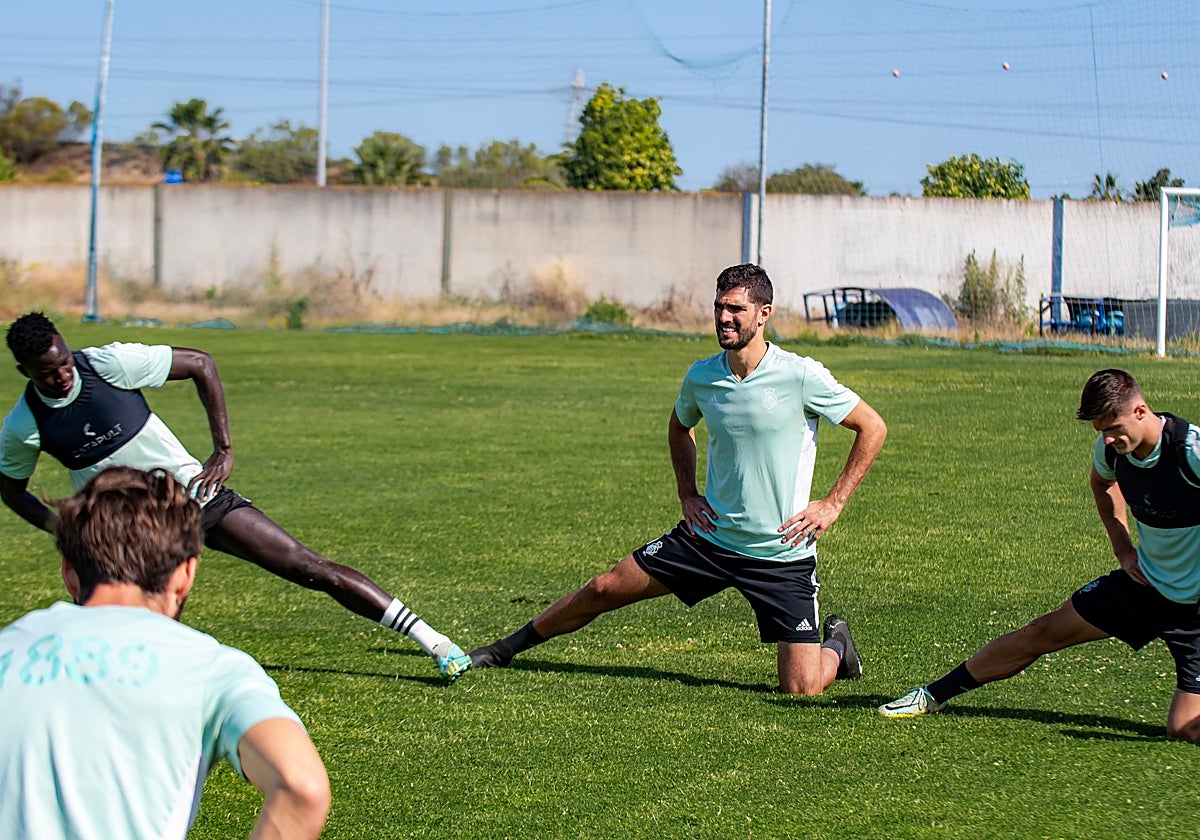 Bernardo Cruz durante un entrenamiento esta temporada en Huelva
